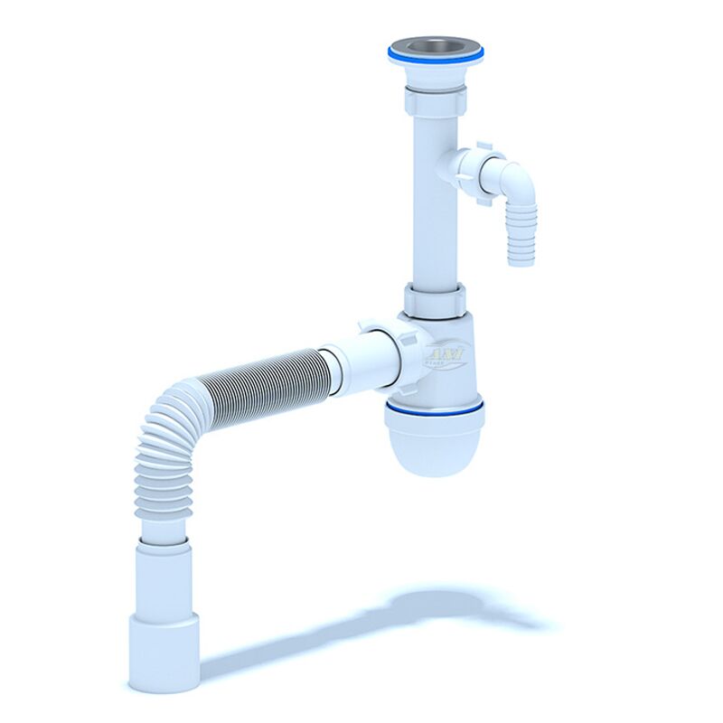 Sifon cu vas decantor pentru lavoare, 1 1/4”, iesire racord flexibil Ø40*Ø40/50 mm, racord MSR - imagine 1