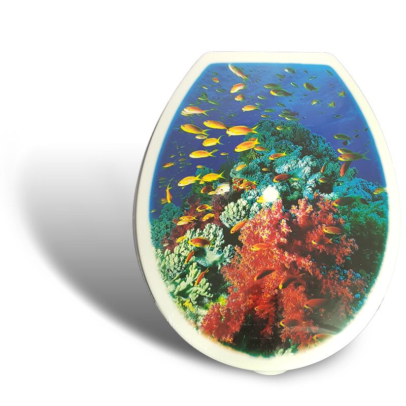 Capac-decor-Recif.jpg Capac wc plastic decor REEF - imagine 1