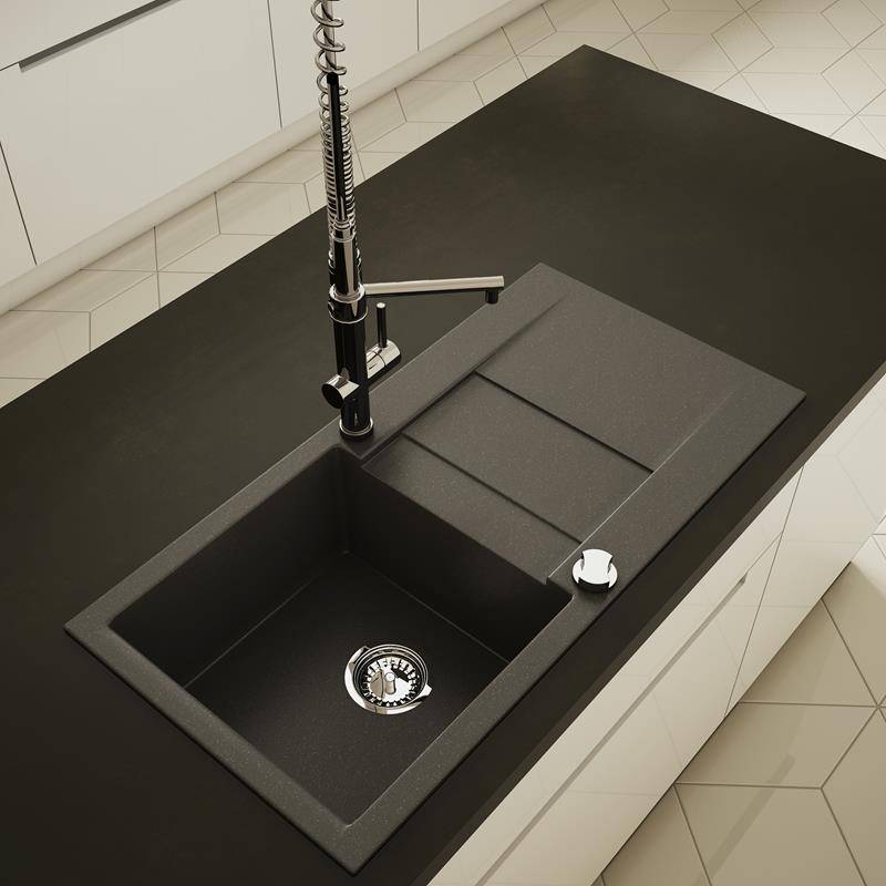 Chiuveta bucatarie granit CASCADA 40 – 860×435 mm, design modern - imagine 1