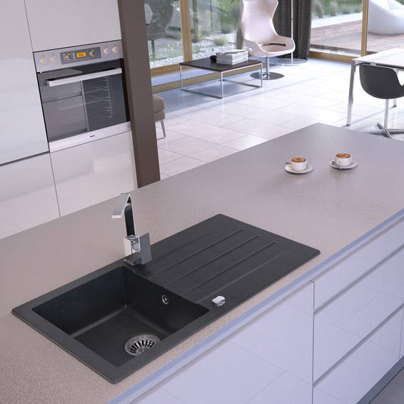 Chiuveta bucatarie granit MOJITO 100 - 860 x 500 mm - imagine 1