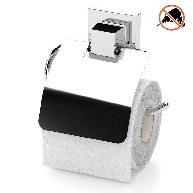 Suport hartie igienica cu clapeta easyFIX cu adeziv, TEKNO TEL - imagine 1