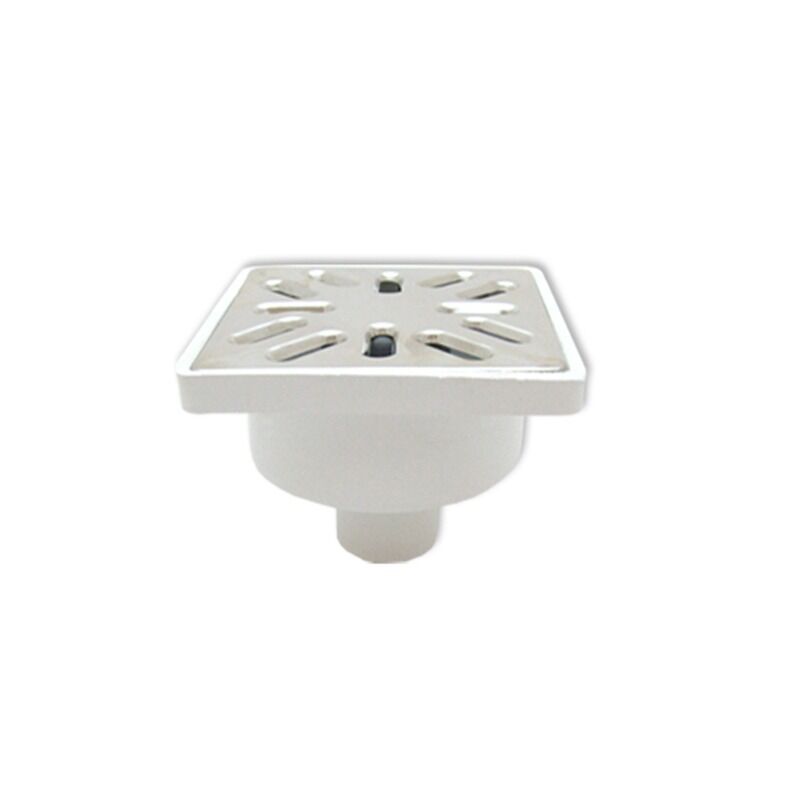 Sifon 100x100 mm,  gratar inox  iesire verticala Ø40 mm - imagine 1