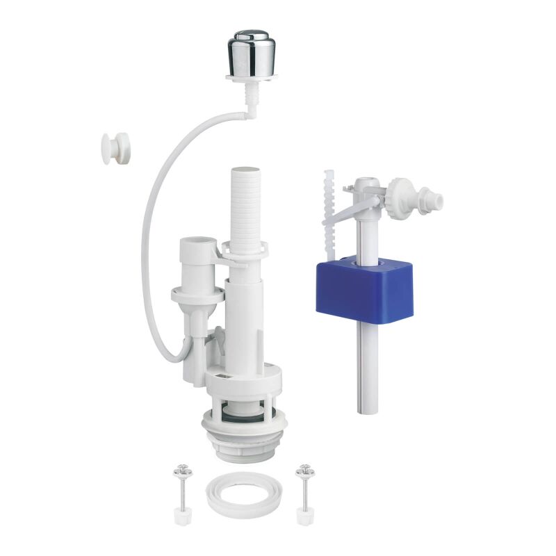 Mecanism rezervor wc pneumatic, robinet flotor, alimentare laterală 3/8'' - imagine 1
