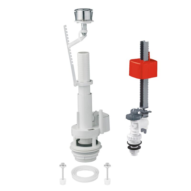 Mecanism rezervor wc cu apasare, robinet flotor, alimentare verticala 3/8", 1/2" - imagine 1